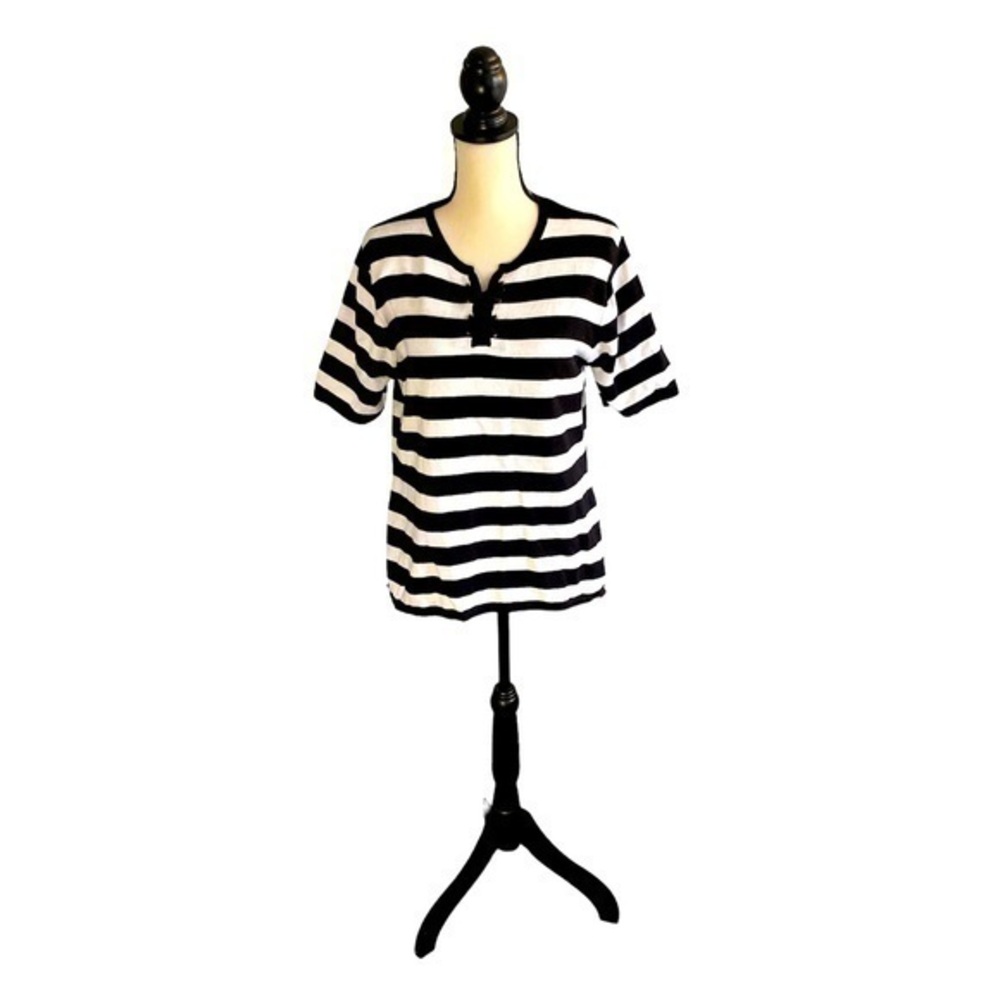 Sag Harbor Sport Striped Top Size Large